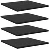 Knygų lentyna 4 pcs Juodas 40 x 40 x 1,5 cm Apdirbta mediena