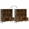 Knygų spinta 2 pcs Dūminis ąžuolas 99,5 x 30 x 108 cm