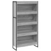 Knygų spinta 2 pcs Pilkas Sonoma 80 x 30 x 155 cm