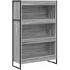 Knygų spinta 80 x 30 x 121 cm Apdirbta mediena Pilkas Sonoma