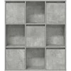 Knygų spinta, betono pilka, 89x24x101,5cm, apdirbta mediena