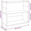 Knygų lentyna 80 x 30 x 78,5 cm Apdirbta mediena Juodas ąžuolas