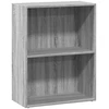 Knygų spinta, pilka ąžuolo, 60x30x77cm, apdirbta mediena