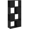 TV staliukas TV spintelių komplektas Juoda 60 x 24 x 125,5 cm