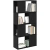 TV staliukas TV spintelių komplektas Juoda 60 x 24 x 125,5 cm