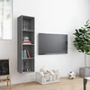 TV staliukas Knygų/televizoriaus spintelė, pilka, 143x30x36cm, mediena