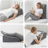 Koja pagalvė 68 x 41 x 21 cm PU putos Pilka