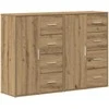 Kabalas su stalčių 2 pcs Amatininkų ąžuolas 60 x 31 x 84 cm