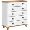 Komoda ASKIM Balta 91 x 40 x 95,5 cm Kietos pušies mediena