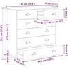 Komoda ASKIM Balta 91 x 40 x 95,5 cm Kietos pušies mediena