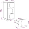 Komoda Betono pilka 33,5 x 34,5 x 75 cm Apdirbta mediena