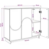 Komoda Betono pilka 85,5 x 31 x 75 cm Apdirbta mediena