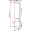 Komoda, betono pilkos spalvos 29,5x34x119,5 cm apdirbta mediena