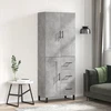 Komoda, betono pilkos spalvos, 69,5x34x180cm, apdirbta mediena