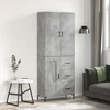 Komoda, betono pilkos spalvos, 69,5x34x180cm, apdirbta mediena