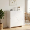 Komoda Itin blizgi balta 67 x 34.5 x 75 cm Apdorota mediena