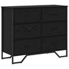 Ištraukalas spinta 2 pcs Juodas ąžuolas 91 x 35,5 x 74,5 cm
