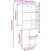 Komoda, pilkos ąžuolo spalvos, 70x35x180cm, apdirbta mediena