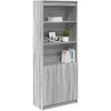 Komoda, pilkos ąžuolo spalvos, 70x35x180cm, apdirbta mediena
