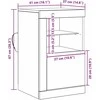 LED Bufetas 41 x 37 x 67 cm Apdirbta mediena Senas medis