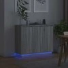 LED Bufetas Pilkas Sonoma 90 x 32 x 75 cm Apdirbta mediena