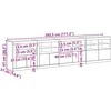 LED Bufetas Senas medis 283 x 37 x 67 cm Apdirbta mediena