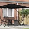 Roma Parasol Juoda 286 x 284 x 265 cm Aliuminis ir poliesteris