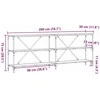 Konsolinis stalas Senas medis 200 x 30 x 75 cm Apdirbta mediena