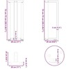 Konsolinio staliuko kojelės, T formos, 2 vnt., juodos, 25x28x(72-73) cm, plienas