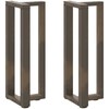 Konsolinio staliuko kojelės, T formos, 2 vnt., juodos, 25x28x(72-73) cm, plienas