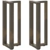 Konsolinio staliuko kojelės, T formos, 2 vnt., juodos, 38x25x(72-73) cm, plienas