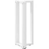 Konsolinio staliuko kojelės, T formos, 2 vnt., baltos, 25x28x(72-73) cm, plienas