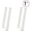 Konsolinio stalo kojelės, U formos, 2 vnt., baltos, 28x(72-73) cm, plienas