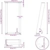 Konsolinio stalo kojelės, U formos, 2 vnt., baltos, 28x(72-73) cm, plienas