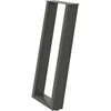 Konsolinio stalo kojelės, U formos, 2 vnt., antracito spalvos, 28x(72-73) cm, plienas