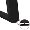 Konsolinio staliuko kojelės, U formos, 2 vnt., juodos, 38x(72-73) cm, plienas