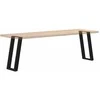 Konsolinio staliuko kojelės, U formos, 2 vnt., juodos, 38x(72-73) cm, plienas