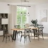Konsolinio stalo kojelės, U formos, 2 vnt., juodos, 28x(72-73) cm, plienas