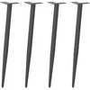 Kavos staliuko kojelės, 4 vnt., antracito, 72-73cm, plienas