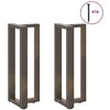 Konsolinio staliuko kojelės, T formos, 2 vnt., juodos, 38x25x(72-73) cm, plienas
