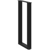 Kavos staliuko kojelės, U formos, 2 vnt., juoda, 38x(72-73) cm