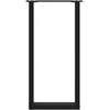 Kavos staliuko kojelės, U formos, 2 vnt., juoda, 38x(72-73) cm