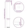 Konsolinio stalo kojelės, 4 vnt., juodos, 72-74 cm, plienas