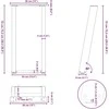 Konsolinio stalo kojelės, U formos, 2 vnt., natūralus plienas, 38x(72-73) cm, plienas