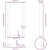 Konsolinio stalo kojelės, U formos, 2 vnt., baltos, 28x(72-73) cm, plienas