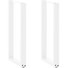 Konsolinio stalo kojelės, U formos, 2 vnt., baltos, 28x(72-73) cm, plienas