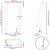 Konsolinio stalo kojelės, U formos, 2 vnt., baltos, 28x(72-73) cm, plienas
