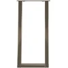 Konsolinio stalo kojelės, U formos, 2 vnt., natūralus plienas, 38x(72-73) cm, plienas
