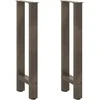 Konsolinio stalo kojos, 2 vnt., 28 x (72-73) cm, natūralus plienas