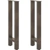 Konsolinio stalo kojos, 2 vnt., 38x(72-73) cm, natūralus plienas